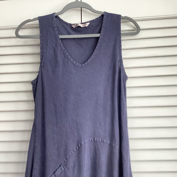 Luna Luz Fit & Flare Maxi 100% Linen Dress Size S Flowy - Picture 16 of 16